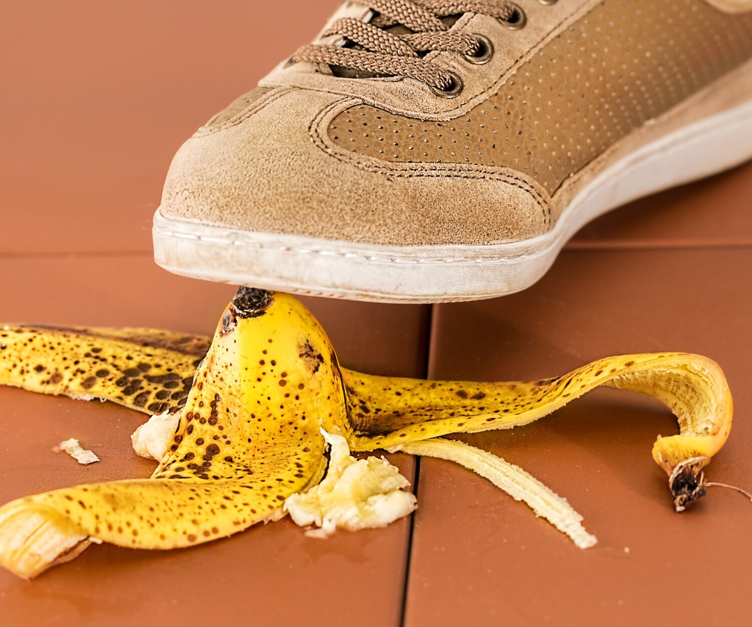 Slipping on a banana skin