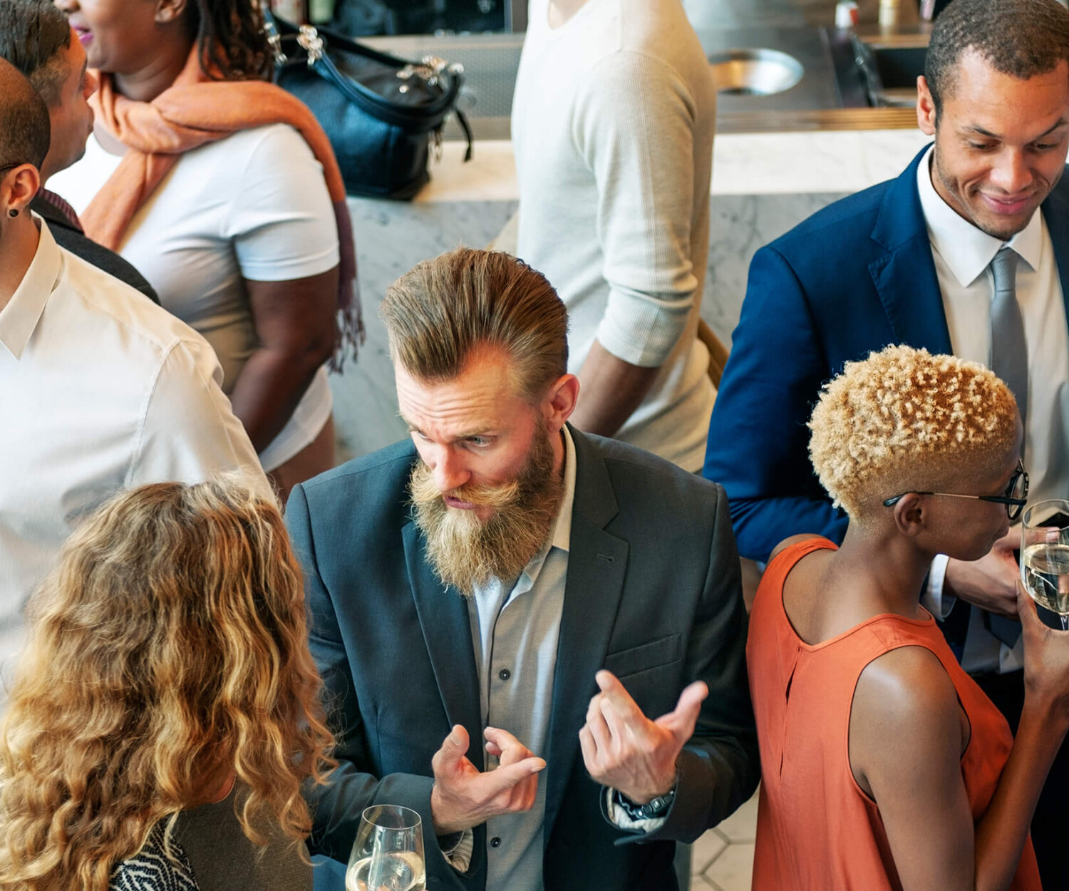 Concentrated businesswomen looking at stickers on glass wall. Focused grey-haired female worker making notes for project strategy or plan. Brainstorming, business and management concept