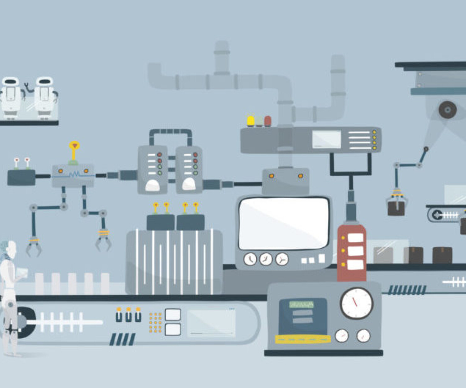 Illustration of robot vector graphic