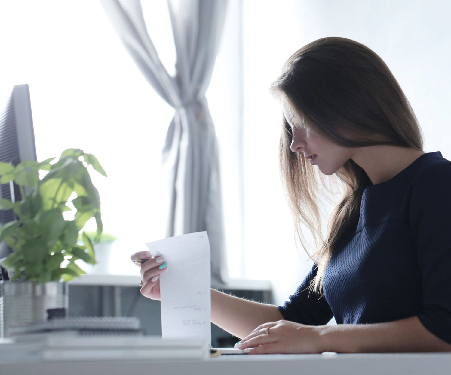 Beautiful woman in the office