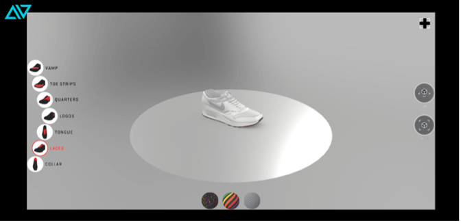 Metaverse virtual shoe configurator using Nike